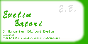 evelin batori business card